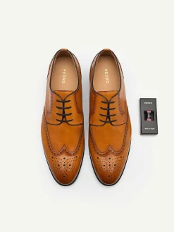 Icon Leather Brogue Derby Shoes<PEDRO Outlet