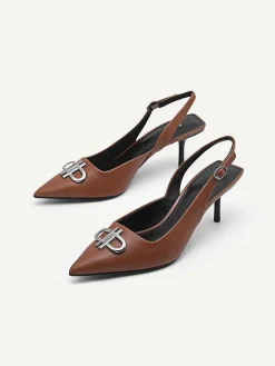 Icon Leather Pointed Slingback Pumps<PEDRO Online