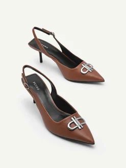 Icon Leather Pointed Slingback Pumps<PEDRO Online