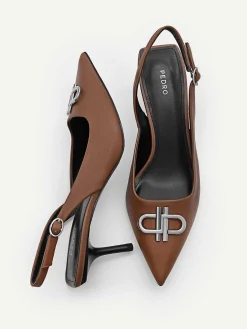 Icon Leather Pointed Slingback Pumps<PEDRO Online