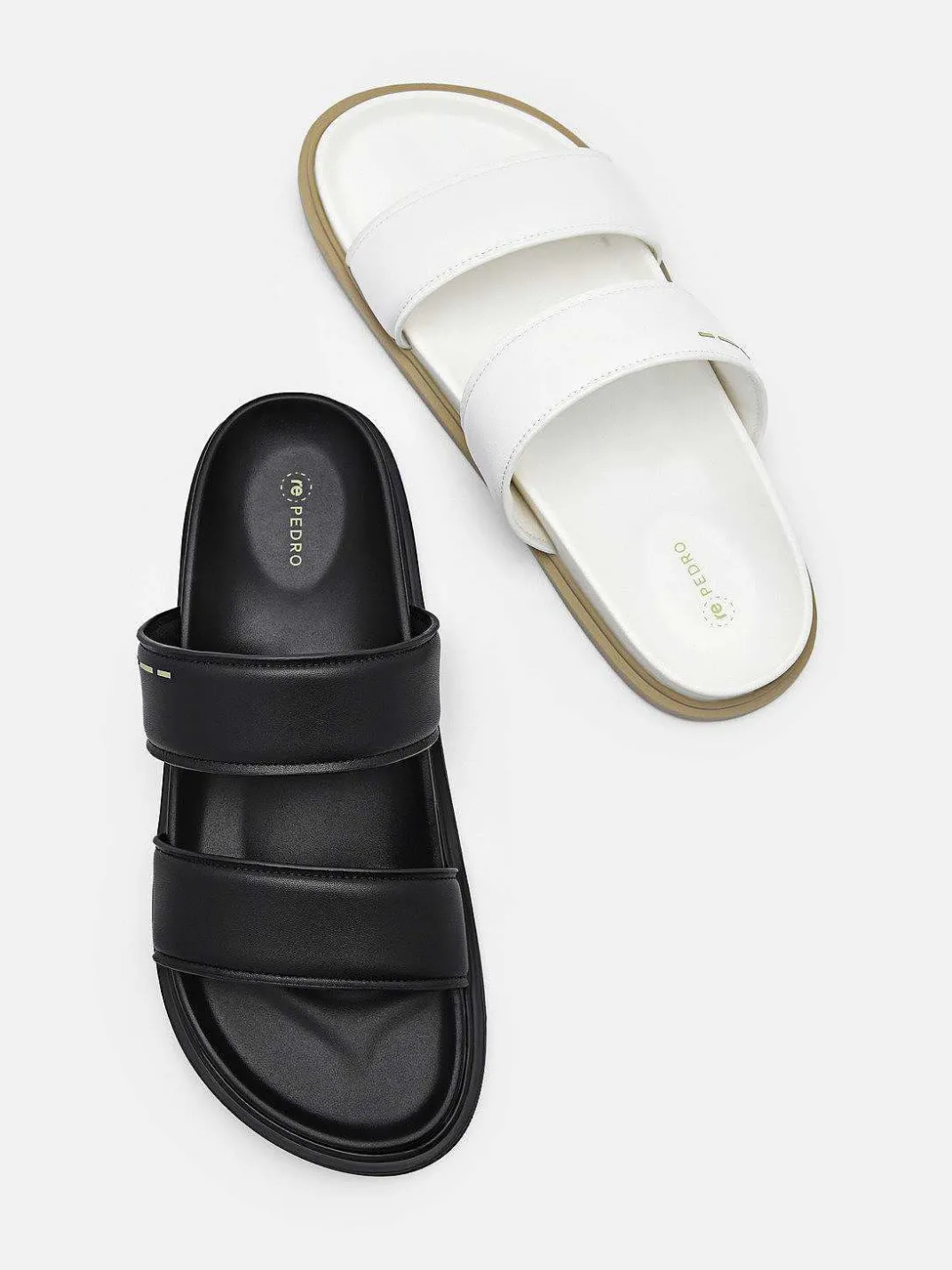 Re Recycled Leather Slide Sandals<PEDRO New