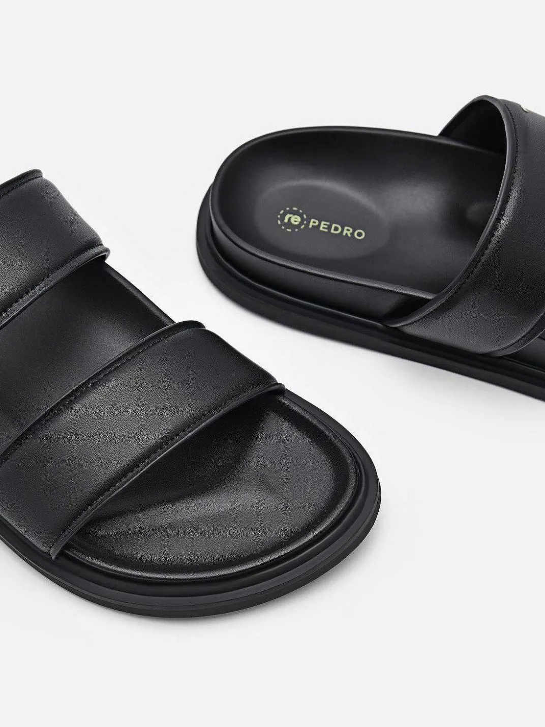Re Recycled Leather Slide Sandals<PEDRO New