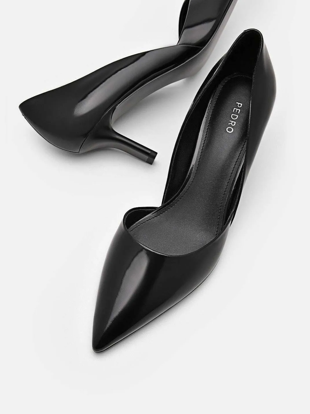 Rocco Leather Heel D'Orsay Pumps<PEDRO Discount