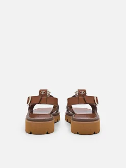 Slingback Cross Strap Sandals<PEDRO New
