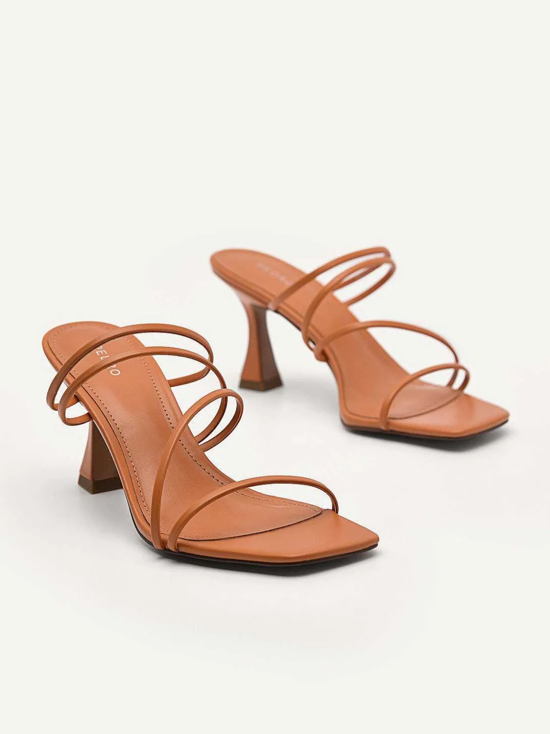 Strappy Heel Sandals - Orange<PEDRO Outlet