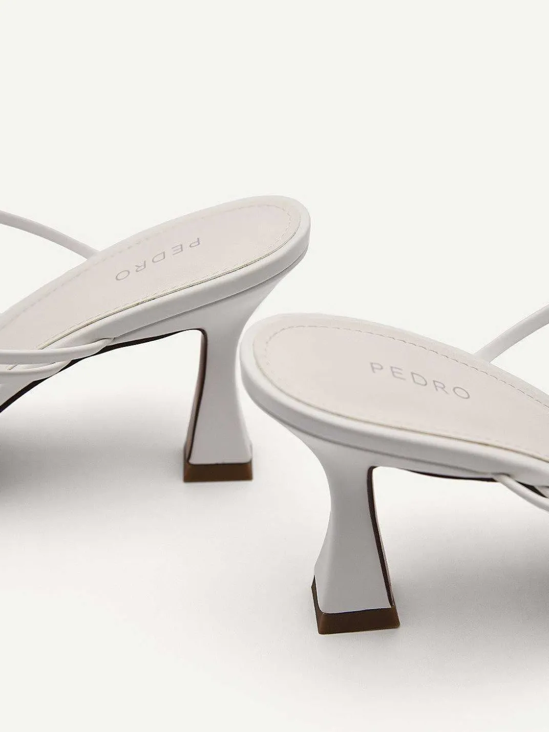 Strappy Heel Sandals - White<PEDRO