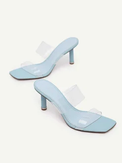 Vinyl Double Strap Heel Sandals<PEDRO