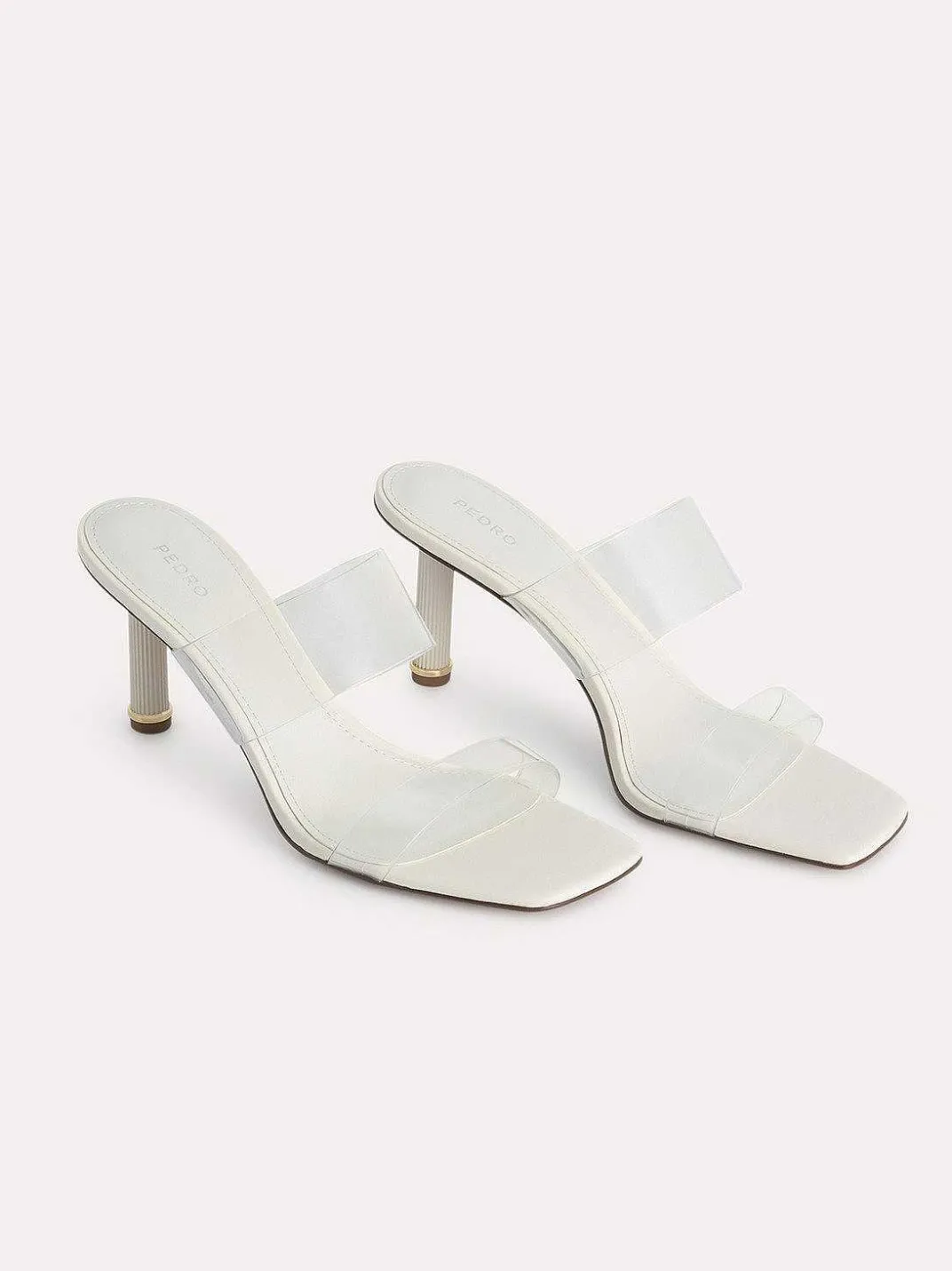 Vinyl Double Strap Heel Sandals<PEDRO New