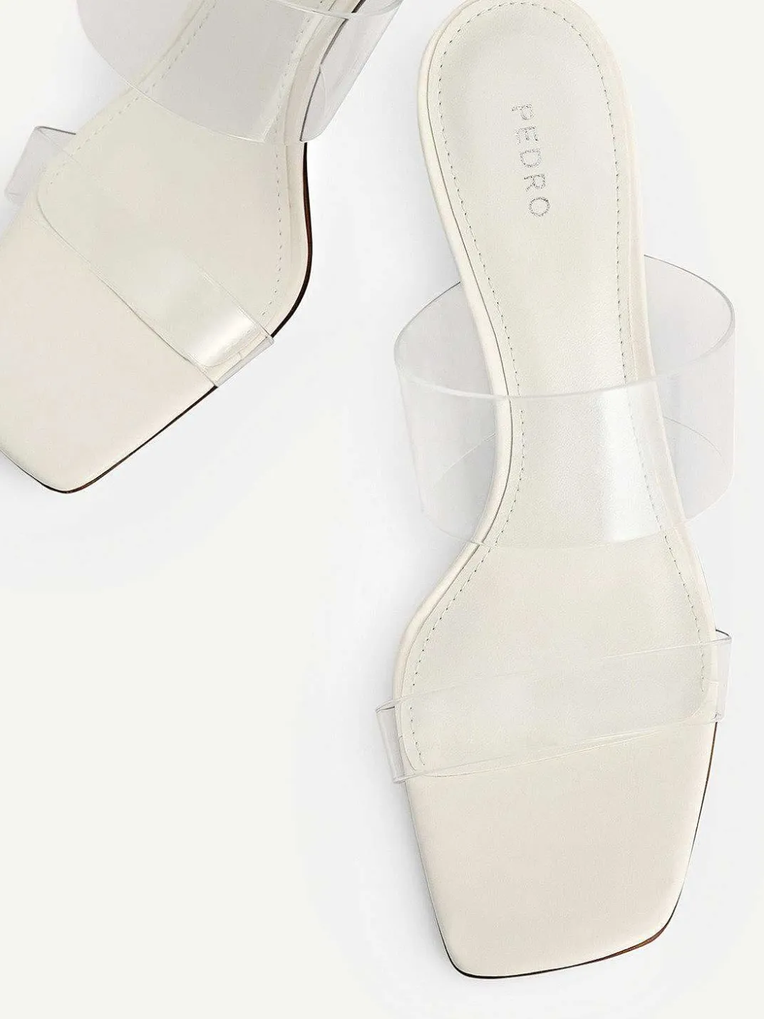 Vinyl Double Strap Heel Sandals<PEDRO New