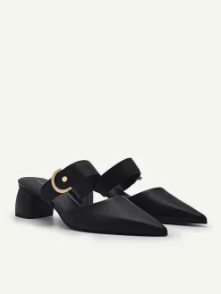Yasmin Leather Heel Mules<PEDRO Best