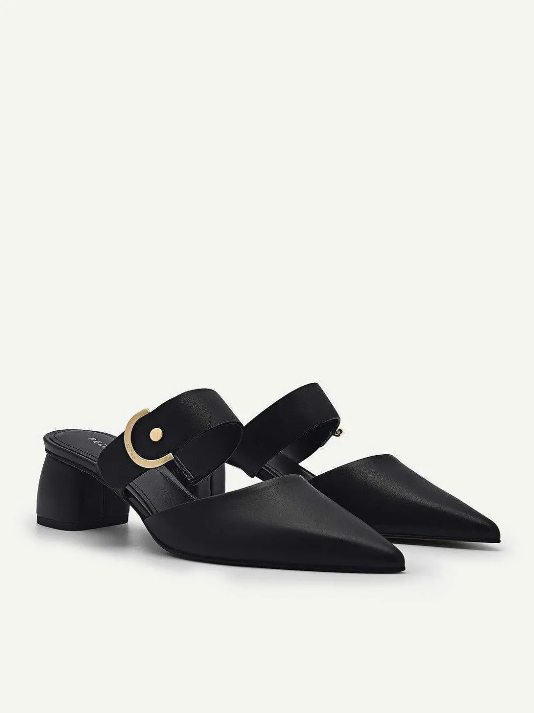Yasmin Leather Heel Mules<PEDRO Best